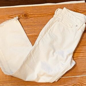 Women’s Banana Republic Girlfriend White Jeans 30/25